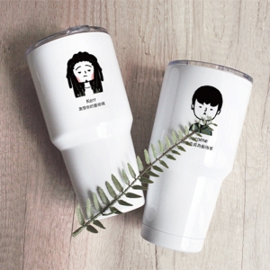 純白雙層真空304不鏽鋼冰壩杯900ml