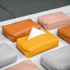 北歐皮質面紙盒客廳臥室質感面紙套