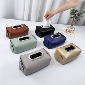 皮革紙巾盒面紙收納盒口罩收納盒
