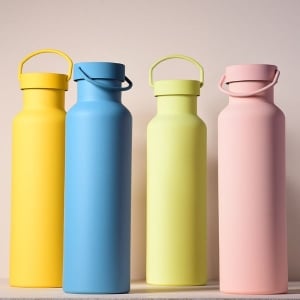 霧面雙層不鏽鋼保溫手提水瓶600ml