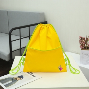 加固尼龍抽繩雙肩包後背包帆布束口袋休閒旅行包