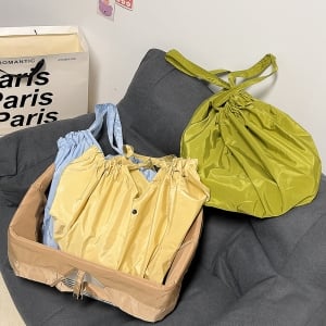 大容量純色多功能環保折疊購物袋