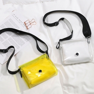 便攜收納磁扣翻蓋鐳射幻彩PVC單肩掛包