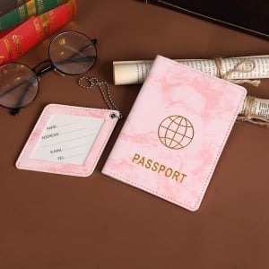 大理石紋護照保護套行李牌