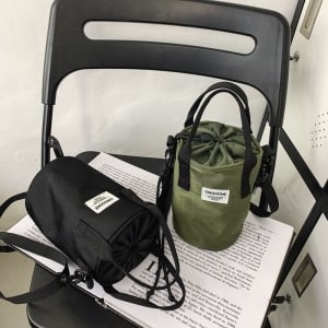 韓版水桶單肩手提斜背包
