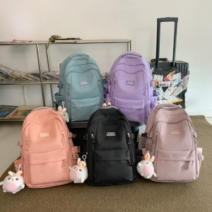 純色簡約減負雙肩包