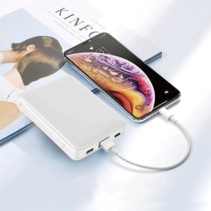 台灣製5000 / 10000mAh自帶雙線行動電源