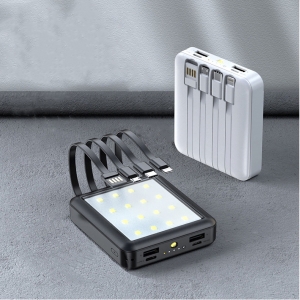 BSMI自帶四線露營燈行動電源