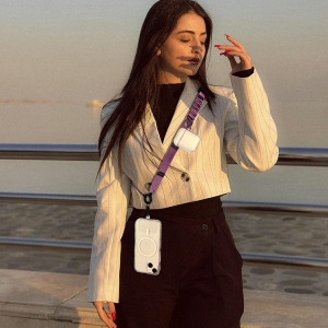 快拆磁吸扣織帶手機掛繩