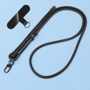 斜背編織尼龍可調式長短手機掛繩