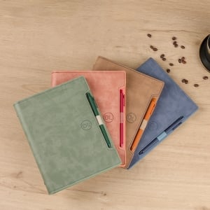 商務硬面可拆卸活頁筆記本禮盒裝