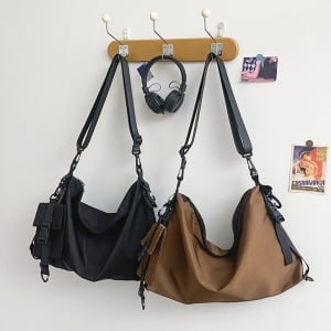 日系工裝大容量單肩斜背包