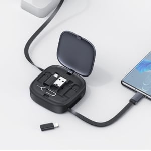 創意多功能伸縮充電線多頭收納盒