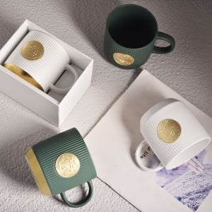 銅牌陶瓷馬克杯