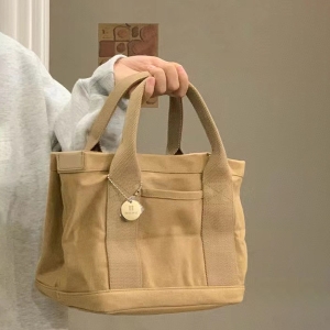 時尚百搭復古單肩帆布托特包