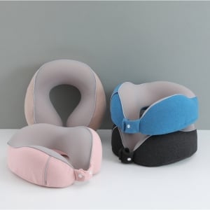 旅遊冰絲記憶棉U型護頸枕