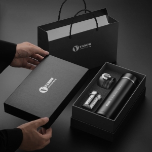 商務直杯316不鏽鋼保溫杯高級禮盒