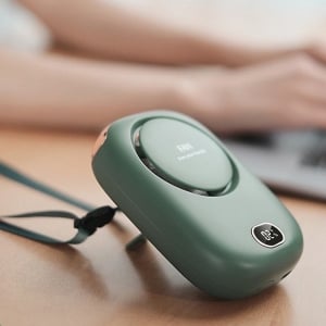 BSMI 復古文青USB液晶顯示隨身風扇