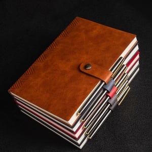 簡約A5商務PU搭扣筆記本