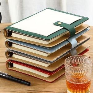 A5隨身口袋本仿皮活頁商務筆記本