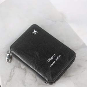 簡約拉鍊多功能RFID防盜刷旅行收納護照包