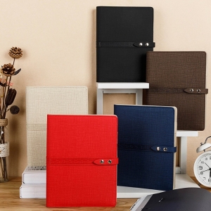 A5加厚紐扣式活頁商務辦公筆記本