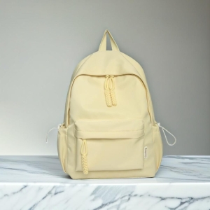 大容量粉彩帆布雙肩包