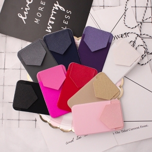 創意彈力萊卡布三角皮標手機貼卡套