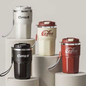 304不鏽鋼保溫杯附提繩