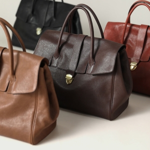 牛皮高级復古大容量手提包