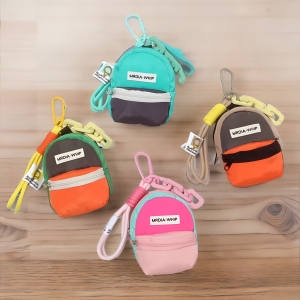 可愛小書包鑰匙圈手機掛繩