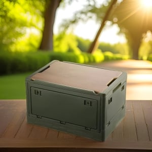 戶外露營側開收納木蓋箱