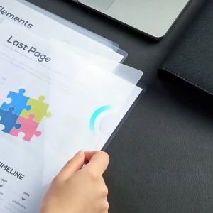 加厚款A4尺寸L型文件夾