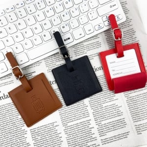 方形PU皮革行李吊牌