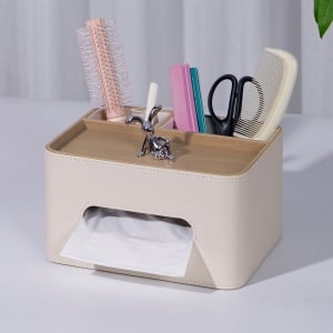 輕奢高級感桌面多功能面紙盒