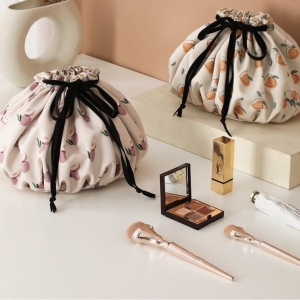 高級感印花束口化妝包