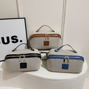 復古帆布化妝品收納包