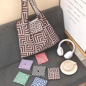 新款時尚通勤可折疊購物袋