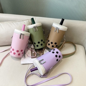 珍珠奶茶可愛小水桶背包