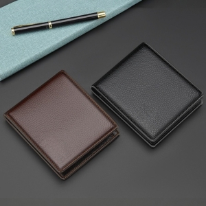 頭層牛皮男士短夾禮盒