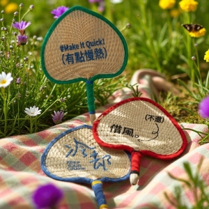 小清新掛件式刺繡手編芭蕉扇