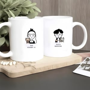 簡約純白陶瓷馬克杯330ml