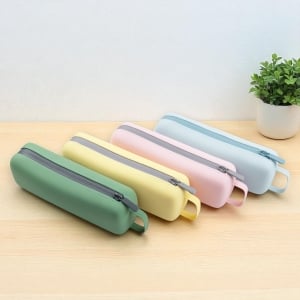 矽膠長方形拉鍊筆袋