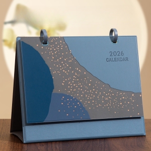 2026年桌面皮質高檔三角桌曆