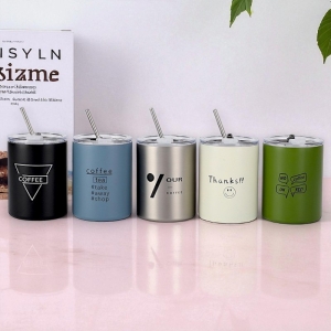 創意高顏值吸管杯工業風咖啡杯