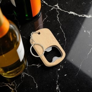 木質啤酒開瓶鑰匙圈