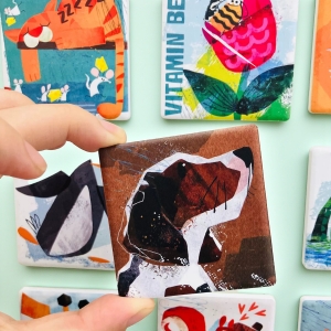 創意浮雕凹凸平面陶瓷冰箱貼