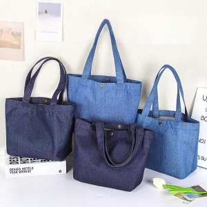 復古小巧牛仔布手提袋帆布包