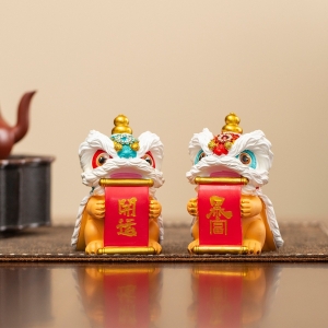 瑞獅銜聯新春馬上招好運擺飾禮盒