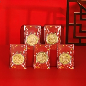 奔馬迎福馬上有錢馬年紀念幣開運賀卡